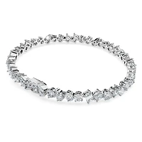 Galaxy Tennis bracelet, Lab-grown diamonds 5 ct tw, Mixed shapes, 14K white gold by SWAROVSKI