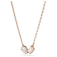 Mesmera set, Mixed cuts, White, Rose gold-tone plated by SWAROVSKI
