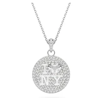 I LOVE NY pendant, White, Rhodium plated by SWAROVSKI