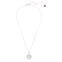 I LOVE NY pendant, White, Rhodium plated by SWAROVSKI