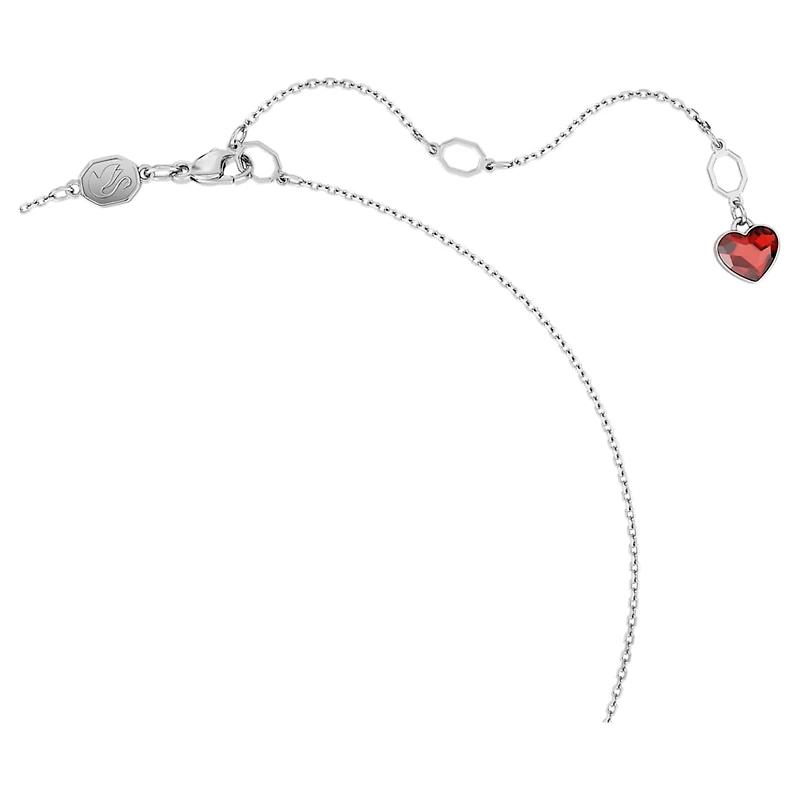 I LOVE NY pendant, White, Rhodium plated by SWAROVSKI