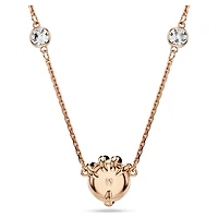 Dragon & Phoenix pendant, Crystal pearls, Dragon’s claw, White, Rose gold-tone plated by SWAROVSKI