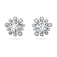 Galaxy stud earrings, Lab-grown diamonds 2.3 ct tw, Round shape, 14K white gold by SWAROVSKI
