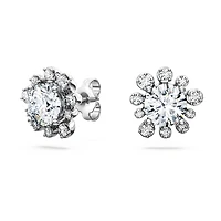Galaxy stud earrings, Lab-grown diamonds 2.3 ct tw, Round shape, 14K white gold by SWAROVSKI