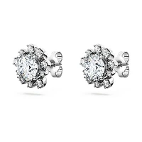 Galaxy stud earrings, Lab-grown diamonds 2.3 ct tw, Round shape, 14K white gold by SWAROVSKI