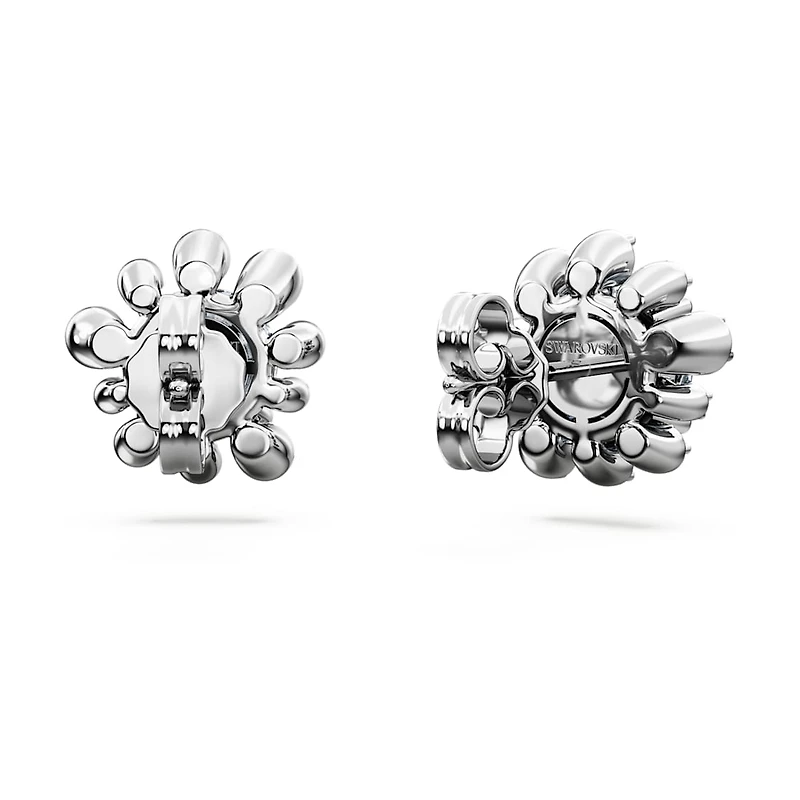 Galaxy stud earrings, Lab-grown diamonds 2.3 ct tw, Round shape, 14K white gold by SWAROVSKI