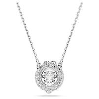 Dragon & Phoenix pendant, Dragon’s claw, White, Rhodium plated by SWAROVSKI