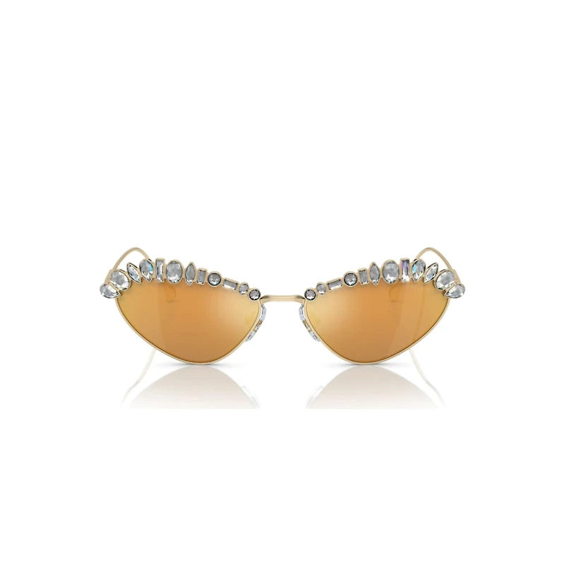 Sunglasses, Statement, Cat-eye shape, SK7009, Gold tone by SWAROVSKI