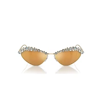 Sunglasses, Statement, Cat-eye shape, SK7009, Gold tone by SWAROVSKI