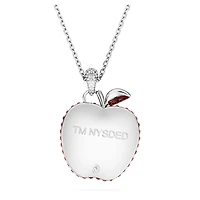 I LOVE NY pendant, Red, Rhodium plated by SWAROVSKI