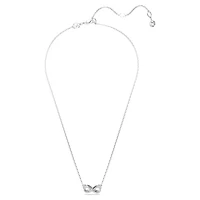 Hyperbola pendant, Pavé, Infinity, White, Rhodium plated by SWAROVSKI
