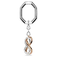 Key ring, Infinity, White, Mixed metal finish by SWAROVSKI
