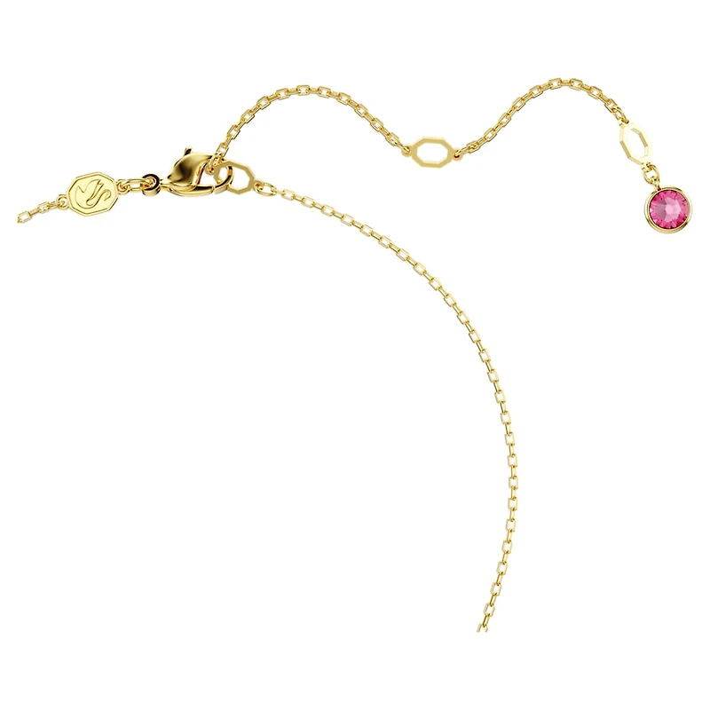 Gema pendant, Mixed cuts, Crystal pearl, Flower, Pink, Gold-tone plated by SWAROVSKI