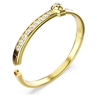Numina bangle, Round cut, White, Gold-tone plated by SWAROVSKI
