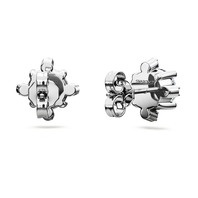 Galaxy stud earrings, Lab-grown diamonds 2.1 ct tw, Round shape, 14K white gold by SWAROVSKI
