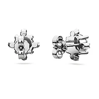 Galaxy stud earrings, Lab-grown diamonds 2.1 ct tw, Round shape, 14K white gold by SWAROVSKI