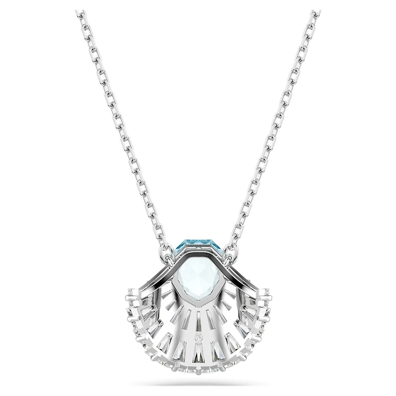 Idyllia pendant, Shell, Blue, Rhodium plated by SWAROVSKI