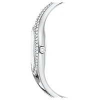 Hyperbola bangle watch, Swiss Made, Metal bracelet, Silver tone, Stainless steel by SWAROVSKI