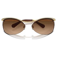 Sunglasses, Oval shape, SK7018, Brown by SWAROVSKI