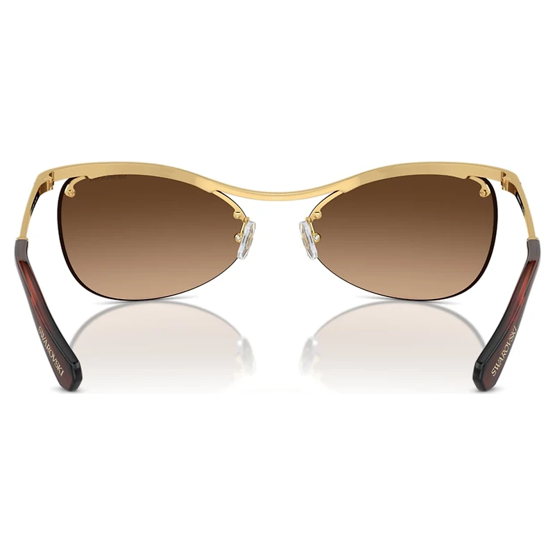 Sunglasses, Oval shape, SK7018, Brown by SWAROVSKI