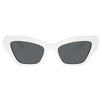 Sunglasses, Cat-Eye shape, White by SWAROVSKI