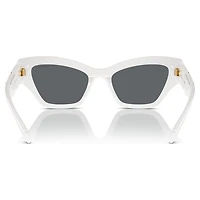 Sunglasses, Cat-Eye shape, White by SWAROVSKI