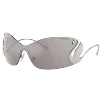 Sunglasses, Mask, Swan, SK7020, Silver Tone by SWAROVSKI