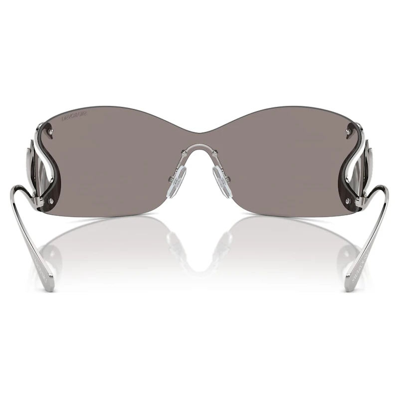 Sunglasses, Mask, Swan, SK7020, Silver Tone by SWAROVSKI