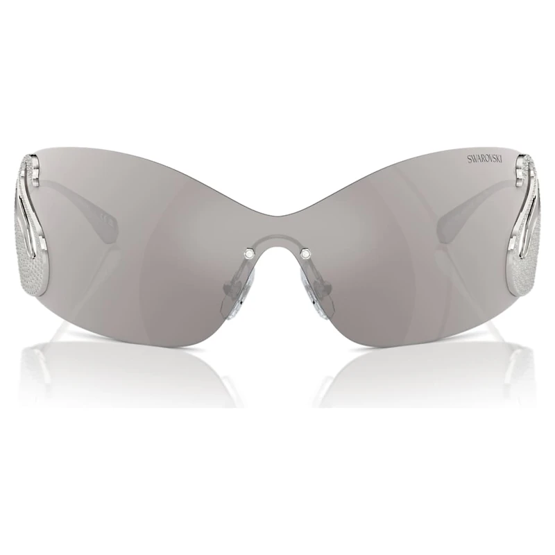 Sunglasses, Mask, Swan, SK7020, Silver Tone by SWAROVSKI