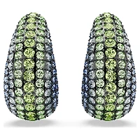 Sublima clip earrings, Round cut, Medium, Multicoloured, Ruthenium plated by SWAROVSKI
