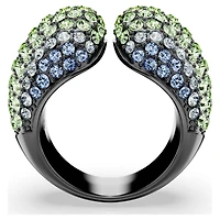 Sublima cocktail ring, Round cut, Multicoloured, Ruthenium plated by SWAROVSKI