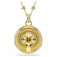 Symbolica pendant, Evil eye, Medium, Multicolored, Gold-tone plated by SWAROVSKI