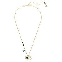 Symbolica pendant, Evil eye, Blue, Gold-tone plated by SWAROVSKI