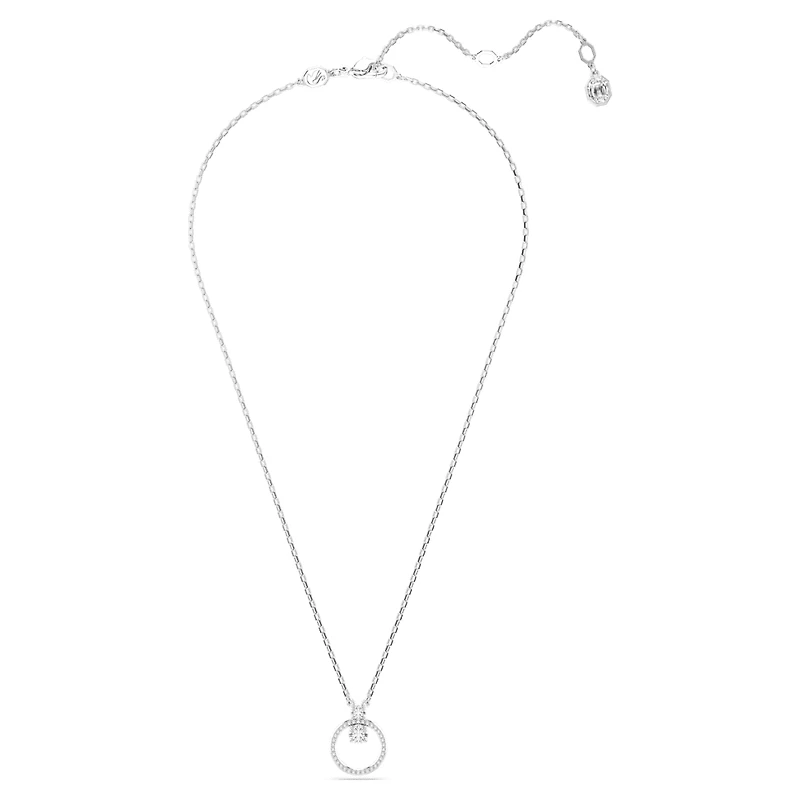 Constella pendant, Pavé, Round cut, White, Rhodium plated by SWAROVSKI
