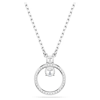 Constella pendant, Pavé, Round cut, White, Rhodium plated by SWAROVSKI