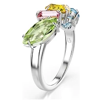 Gema ring, Mixed cuts, Multicolored, Rhodium plated by SWAROVSKI