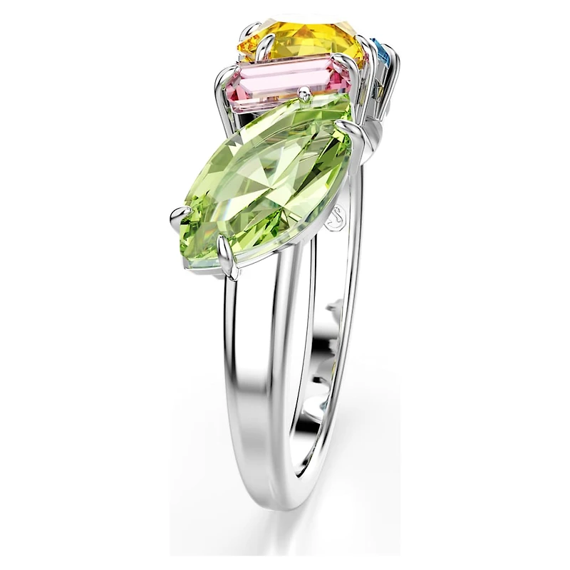 Gema ring, Mixed cuts, Multicolored, Rhodium plated by SWAROVSKI