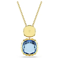 Chroma pendant, Cushion cut, Multicolored, Gold-tone plated by SWAROVSKI