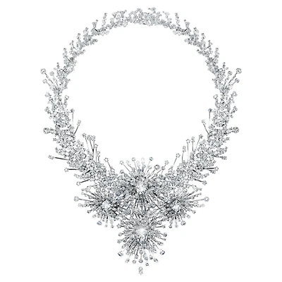 Galaxy necklace, Lab-grown diamonds 156.62 ct tw, Mixed shapes, 18K white gold by SWAROVSKI