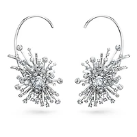 Galaxy earrings, Lab-grown diamonds 14.67 ct tw, Mixed shapes, 18K white gold by SWAROVSKI