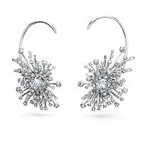 Galaxy earrings, Lab-grown diamonds 14.67 ct tw, Mixed shapes, 18K white gold by SWAROVSKI