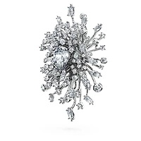 Galaxy brooch, Lab-grown diamonds 15.71 ct tw, Mixed shapes, 18K white gold by SWAROVSKI