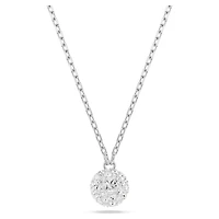 Dextera pendant, Round cut, Sphere, White, Rhodium plated by SWAROVSKI