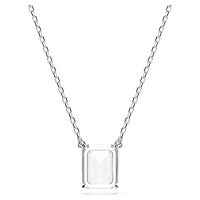 Stilla pendant, Octagon cut, White, Rhodium plated by SWAROVSKI