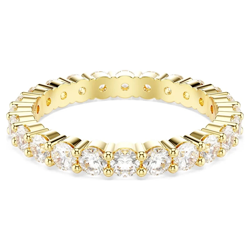 Stilla ring, Set (2), Round cut, White, Gold-tone plated by SWAROVSKI