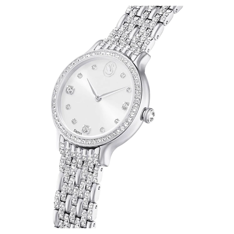 Imber watch, Swiss Made, Metal bracelet, Silver tone, Stainless Steel by SWAROVSKI