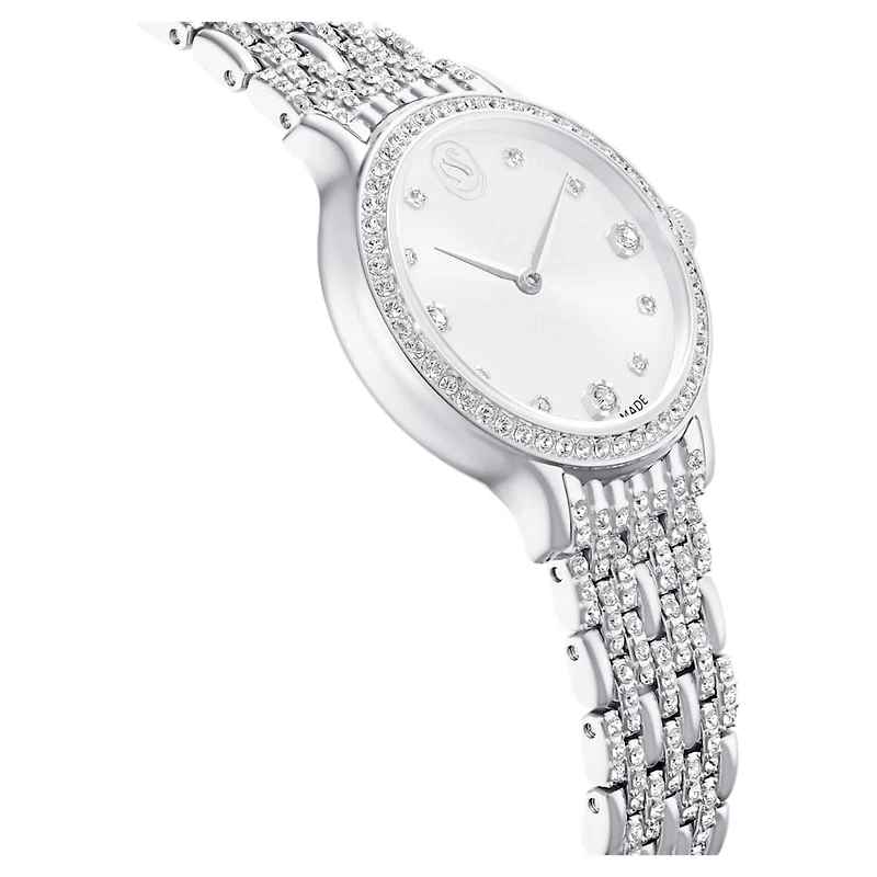 Imber watch, Swiss Made, Metal bracelet, Silver tone, Stainless Steel by SWAROVSKI