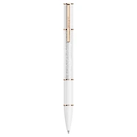 Crystalline ballpoint pen, White, Rose gold-tone plated by SWAROVSKI