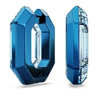 Lucent hoop earrings, Octagon shape, Small, Blue by SWAROVSKI