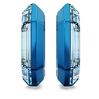 Lucent hoop earrings, Octagon shape, Small, Blue by SWAROVSKI